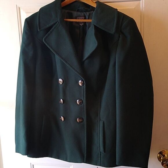 Simply Styled by Sears Dark Green Women's Double Breasted 2X Winter Jacket - Picture 1 of 9